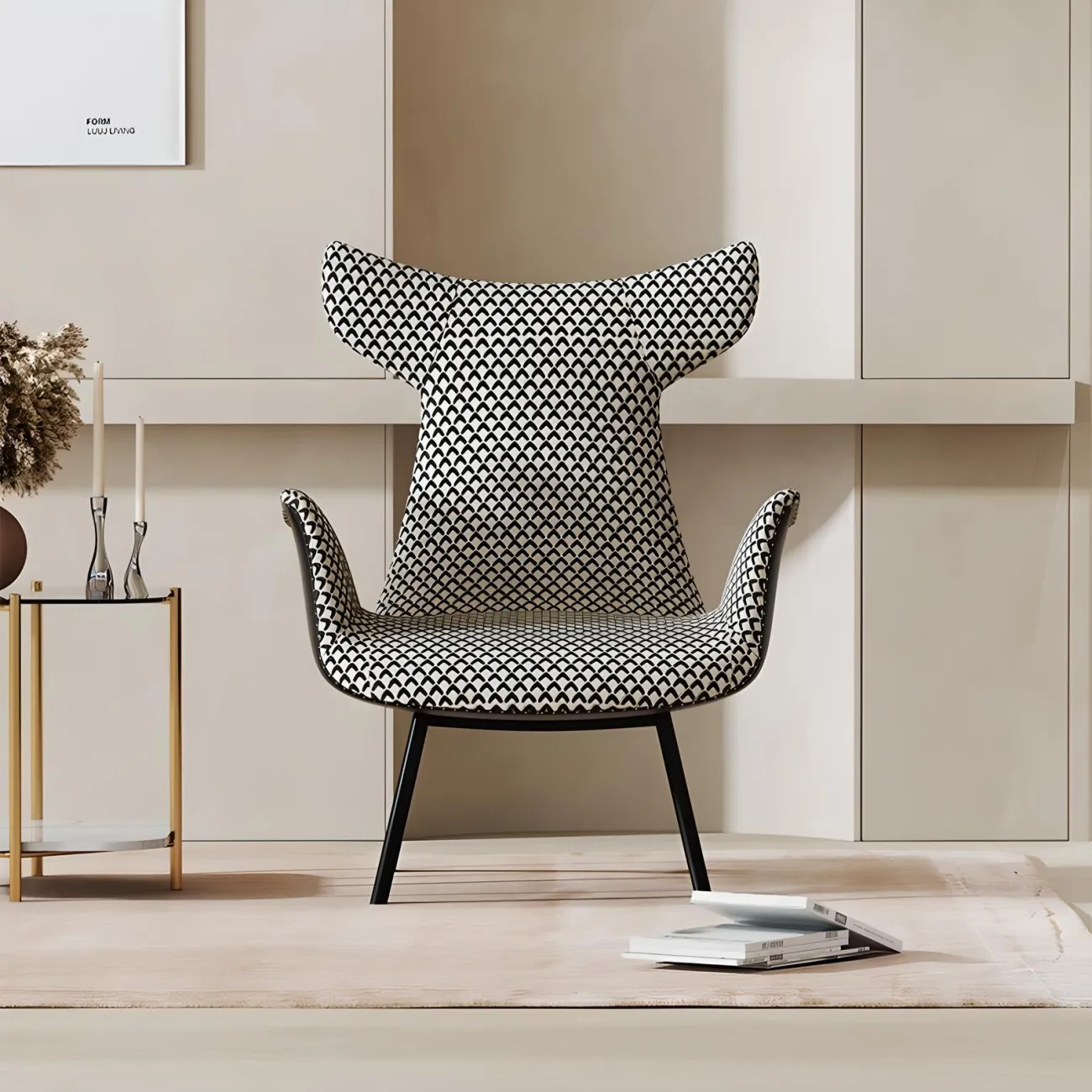 Роскошное кресло Mufandi 37665-30 в минималистичном стиле Роскошное кресло Mufandi 37665-30 в минималистичном стиле