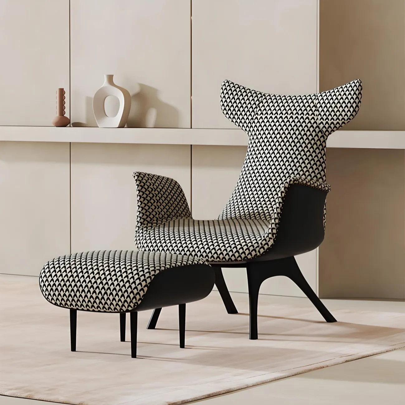 Роскошное кресло Mufandi 37665-30 в минималистичном стиле Роскошное кресло Mufandi 37665-30 в минималистичном стиле