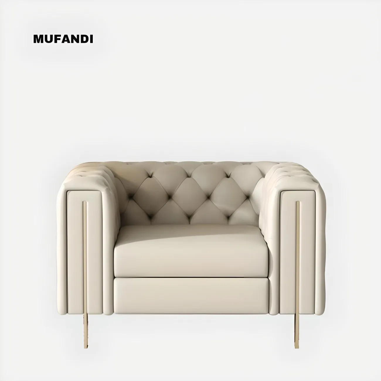 Кожаное кресло Mufandi 37667-30 в минималистичном стиле 