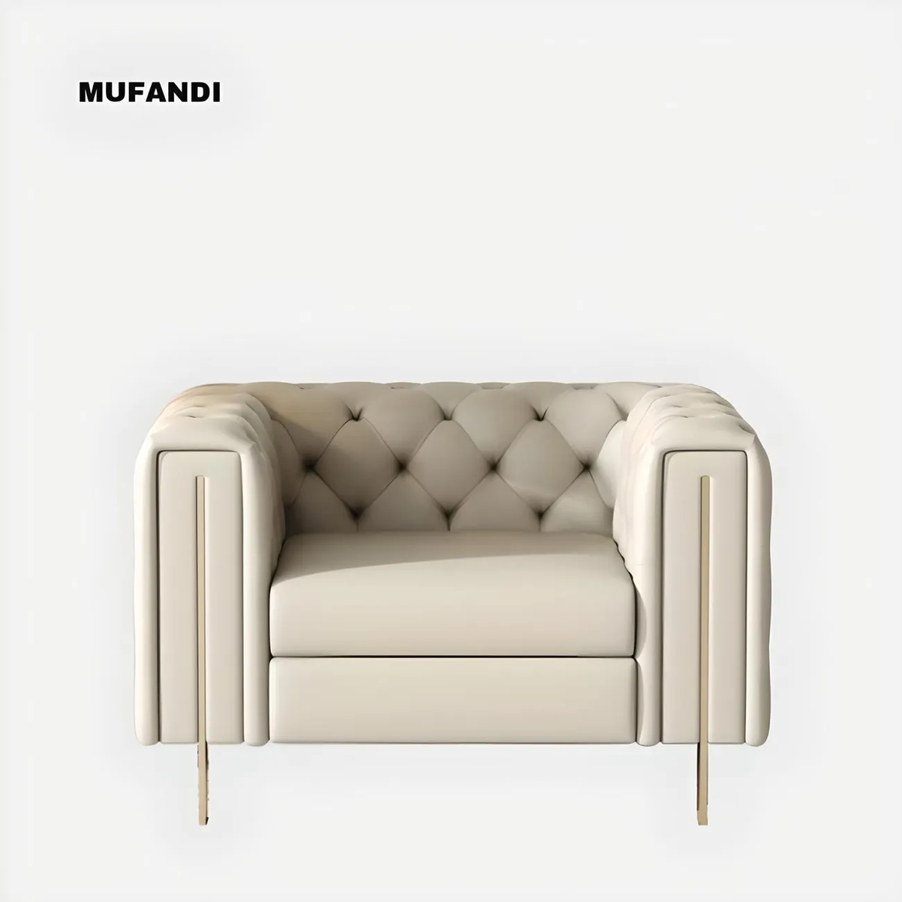 Кожаное кресло Mufandi 37667-30 в минималистичном стиле 