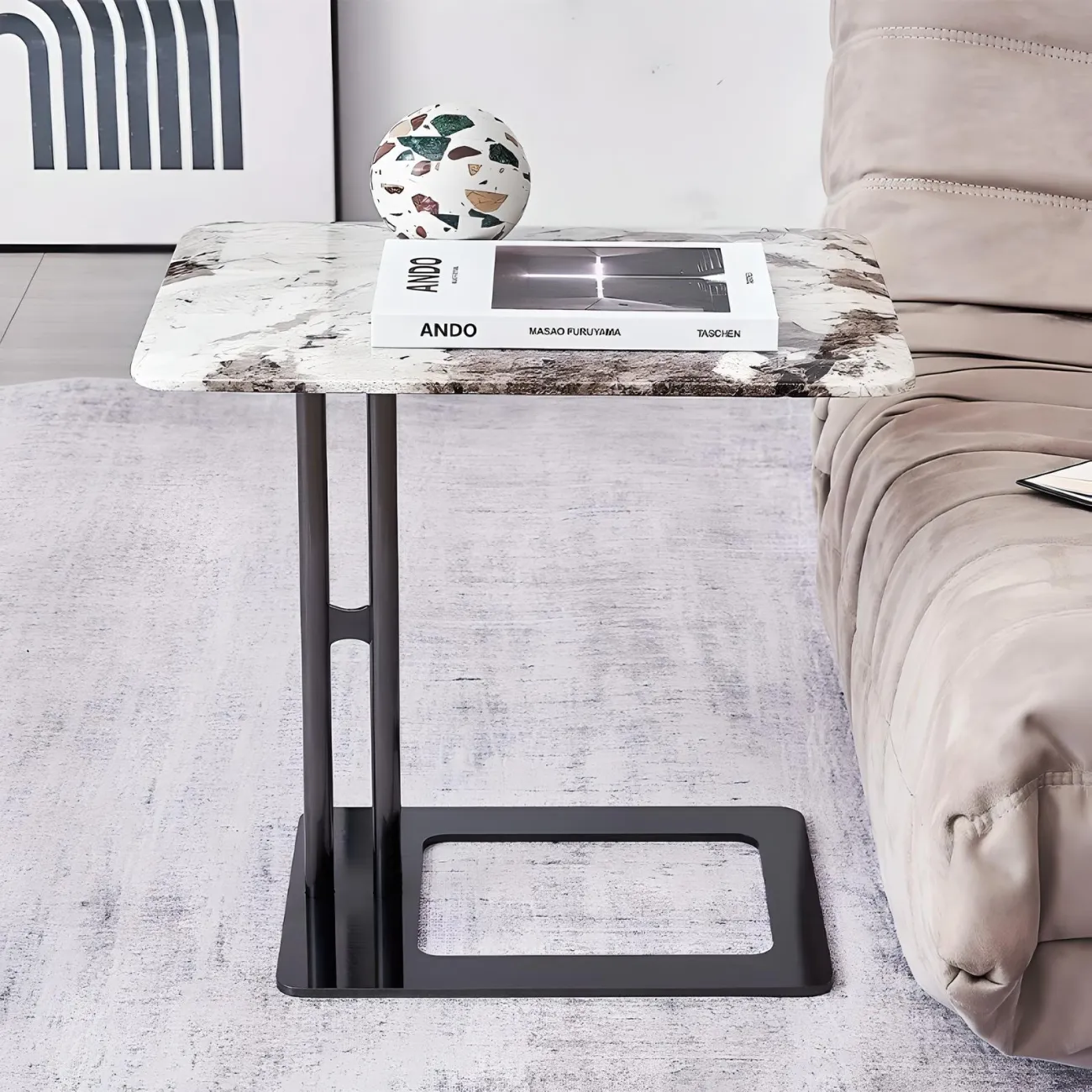 Приставной кофейный столик NORE HOUSE 37674-30 в современном стиле 