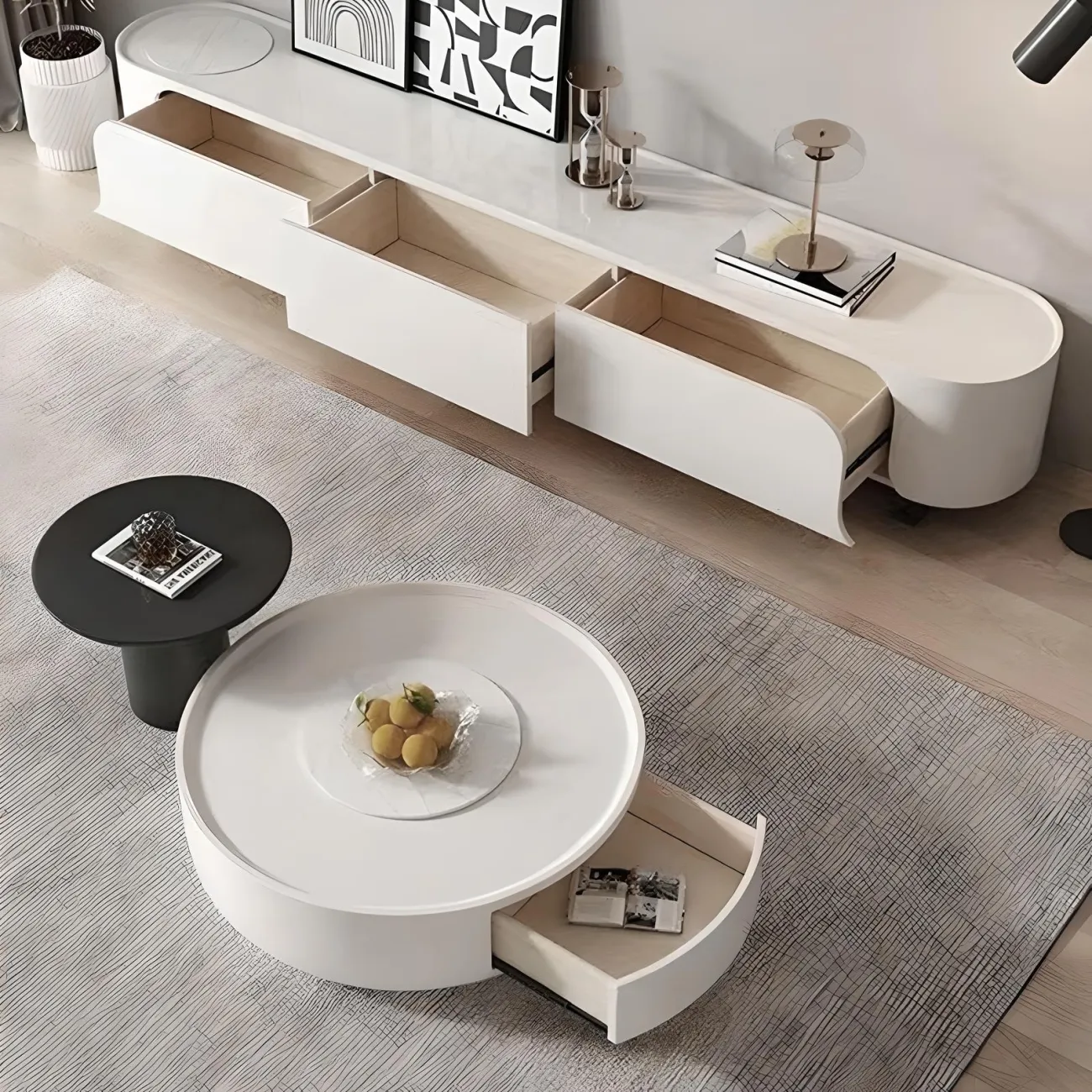 Дизайнерский журнальный столик NORE HOUSE 37678-30 в современном стиле 