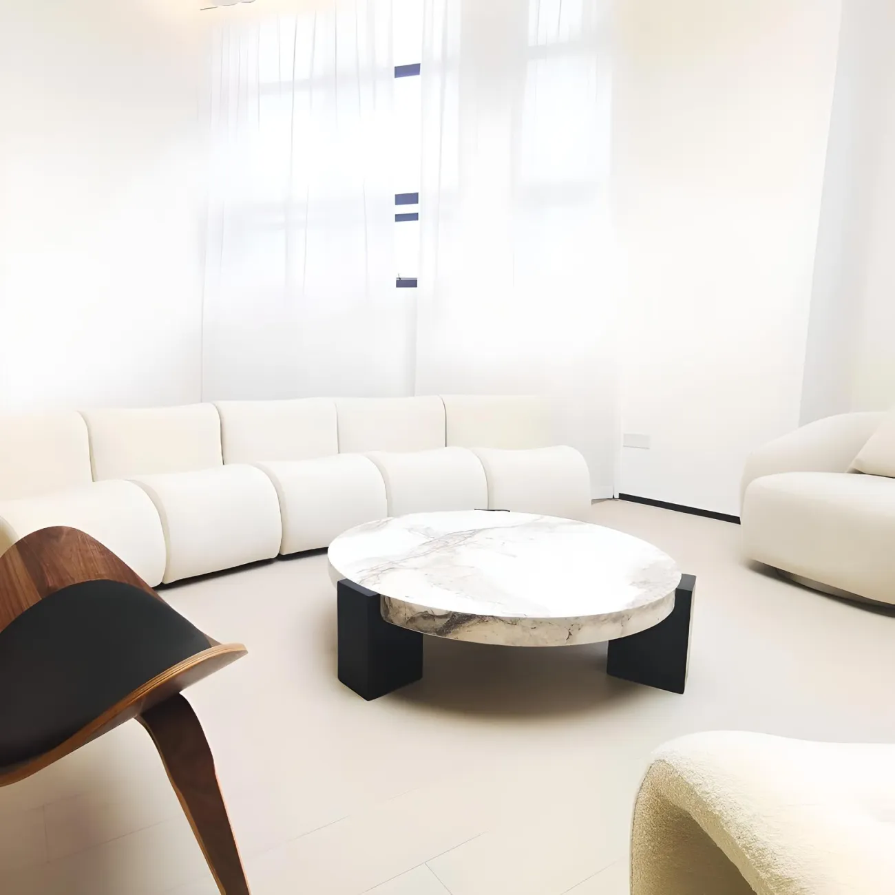 Мраморный журнальный столик NORE HOUSE 37679-30 в современном стиле 