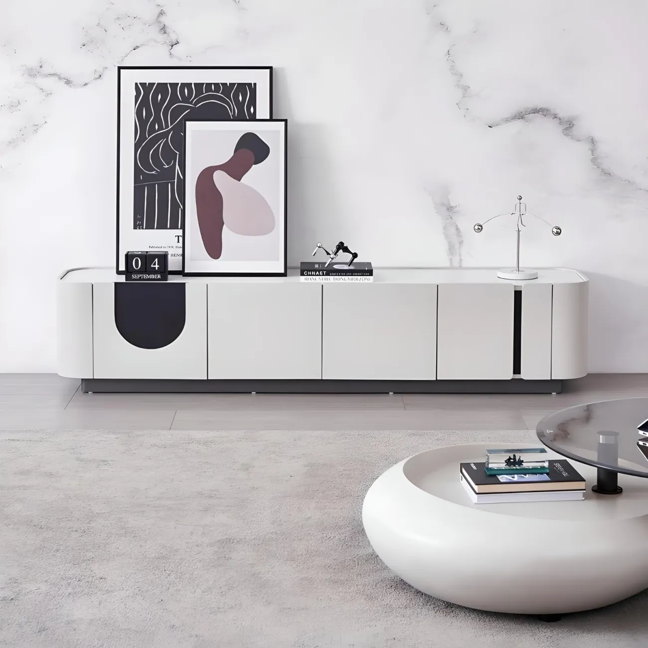 Минималистичный ТВ комод NORE HOUSE 37684-30 в современном стиле 