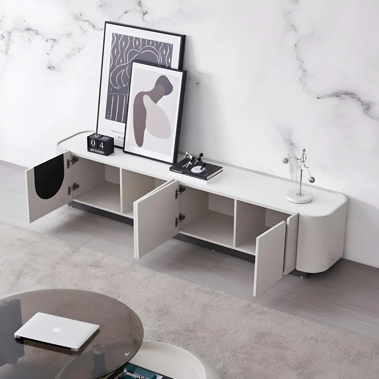 Минималистичный ТВ комод NORE HOUSE 37684-30 в современном стиле 