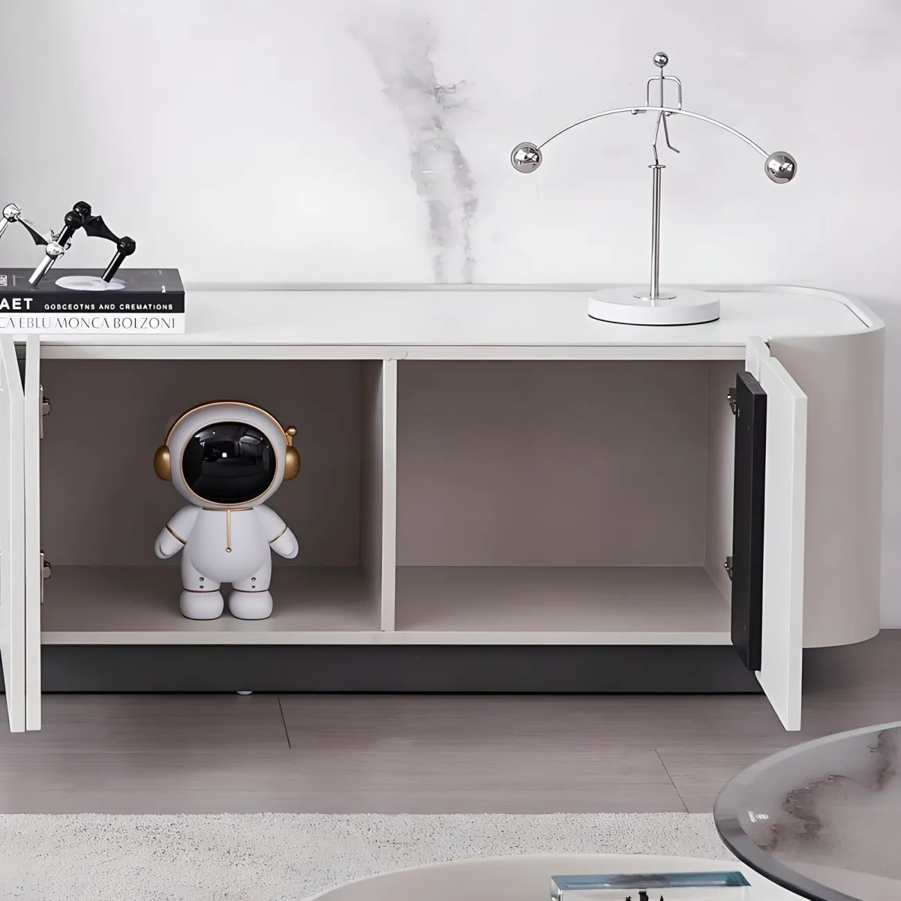 Минималистичный ТВ комод NORE HOUSE 37684-30 в современном стиле 