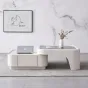 Стеклянный журнальный столик NORE HOUSE 37687-30 во французском кремовом стиле