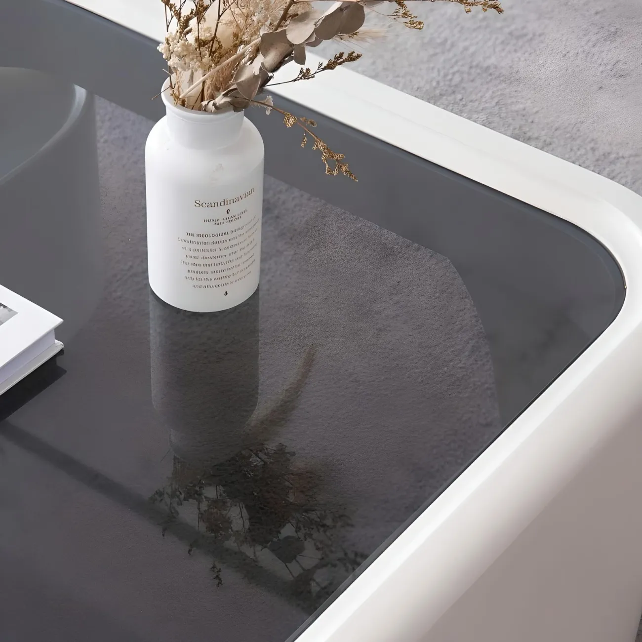 Стеклянный журнальный столик NORE HOUSE 37687-30 во французском кремовом стиле