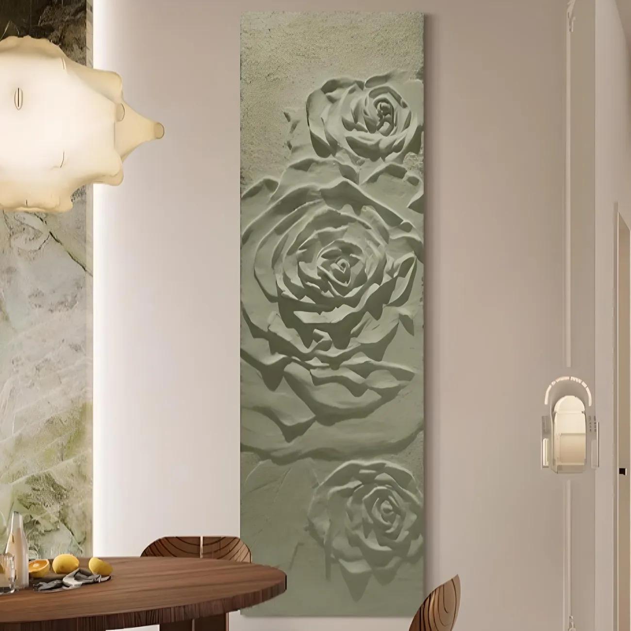 Трехмерная цветочная рельефная фреска "Пьяная красавица" 37704-30 Трехмерная цветочная рельефная фреска "Пьяная красавица" 37704-30