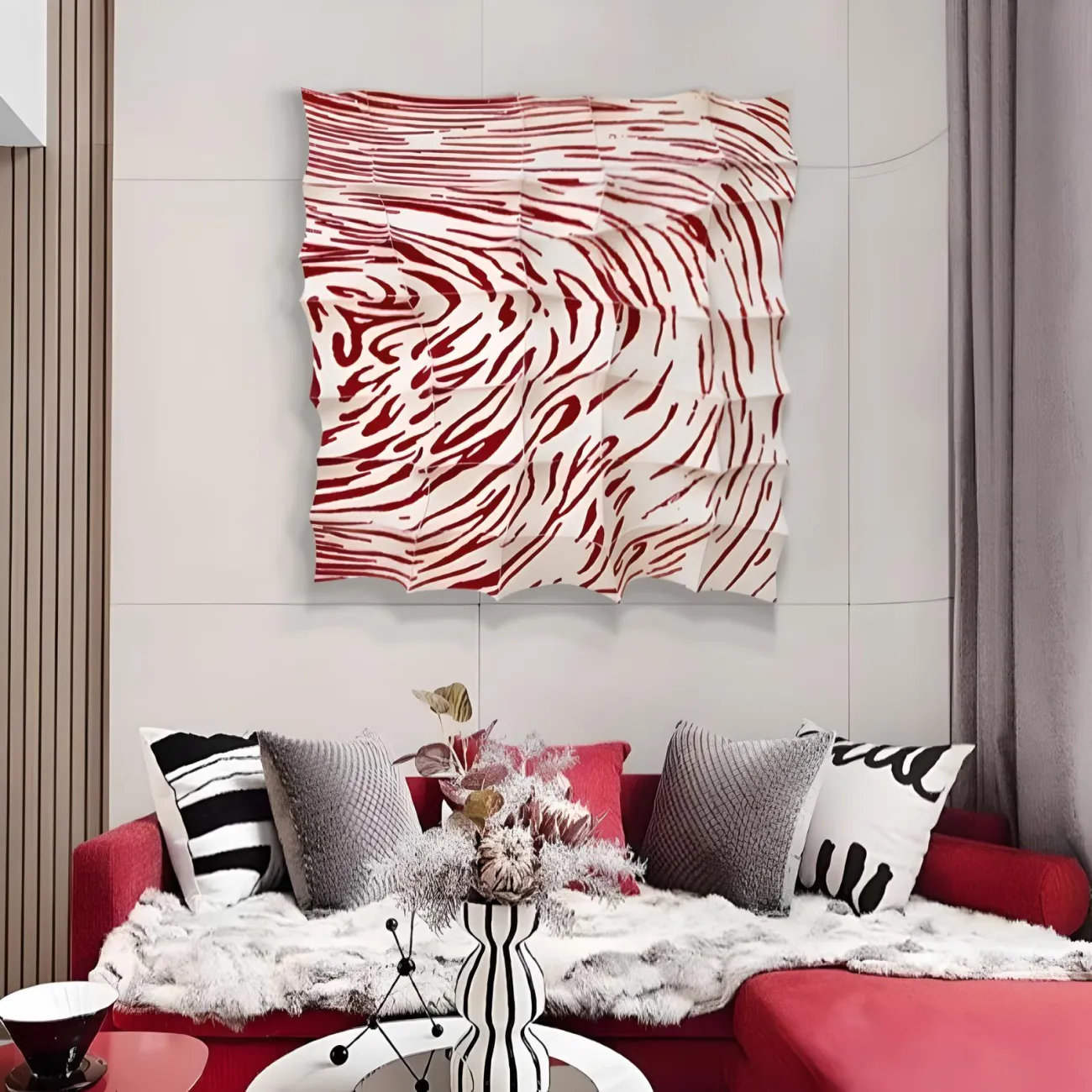 Абстрактная рельефная трехмерная картина "Пьяная красавица" 37748-30