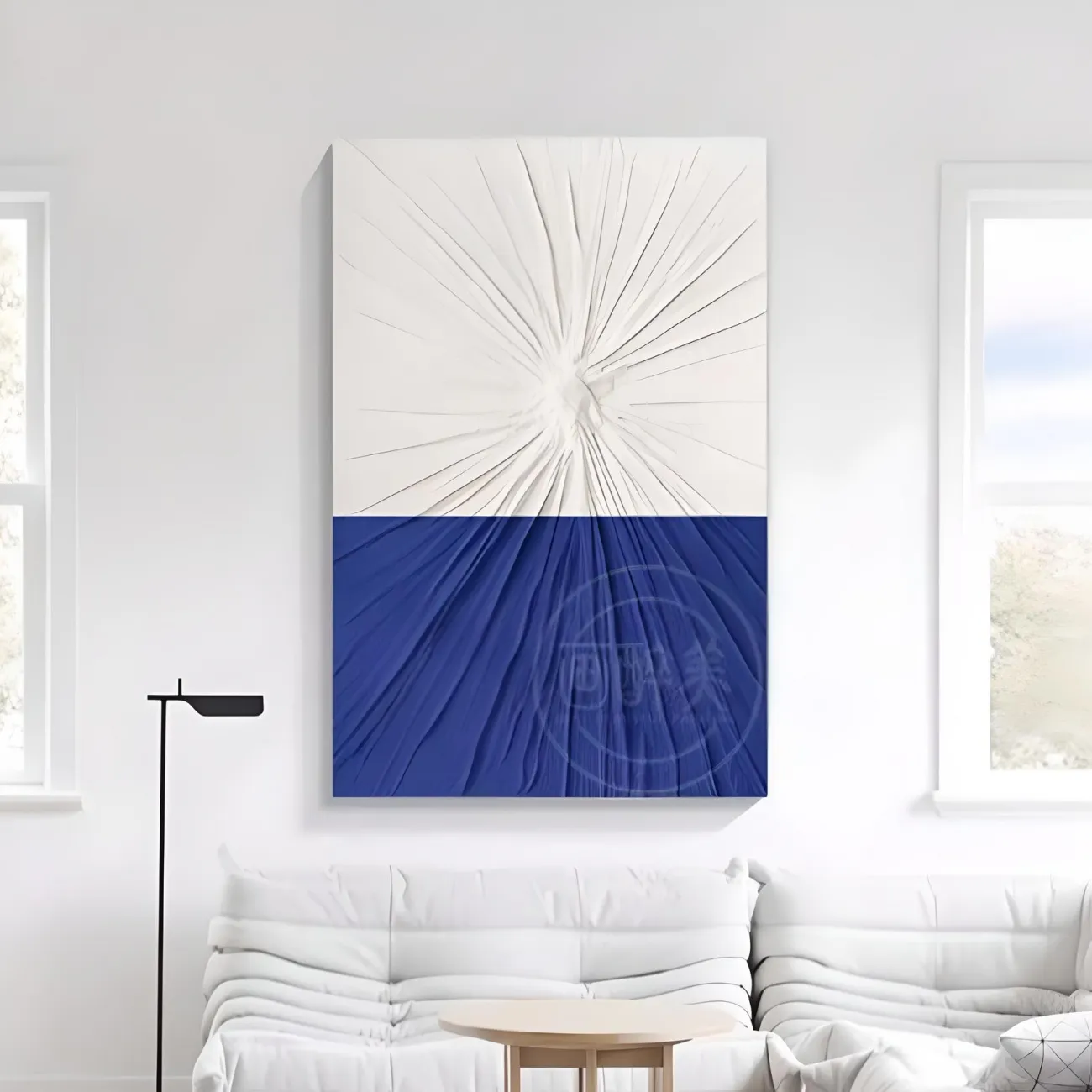 Минималистичная рельефная трехмерная картина "Klein blue" 37753-30