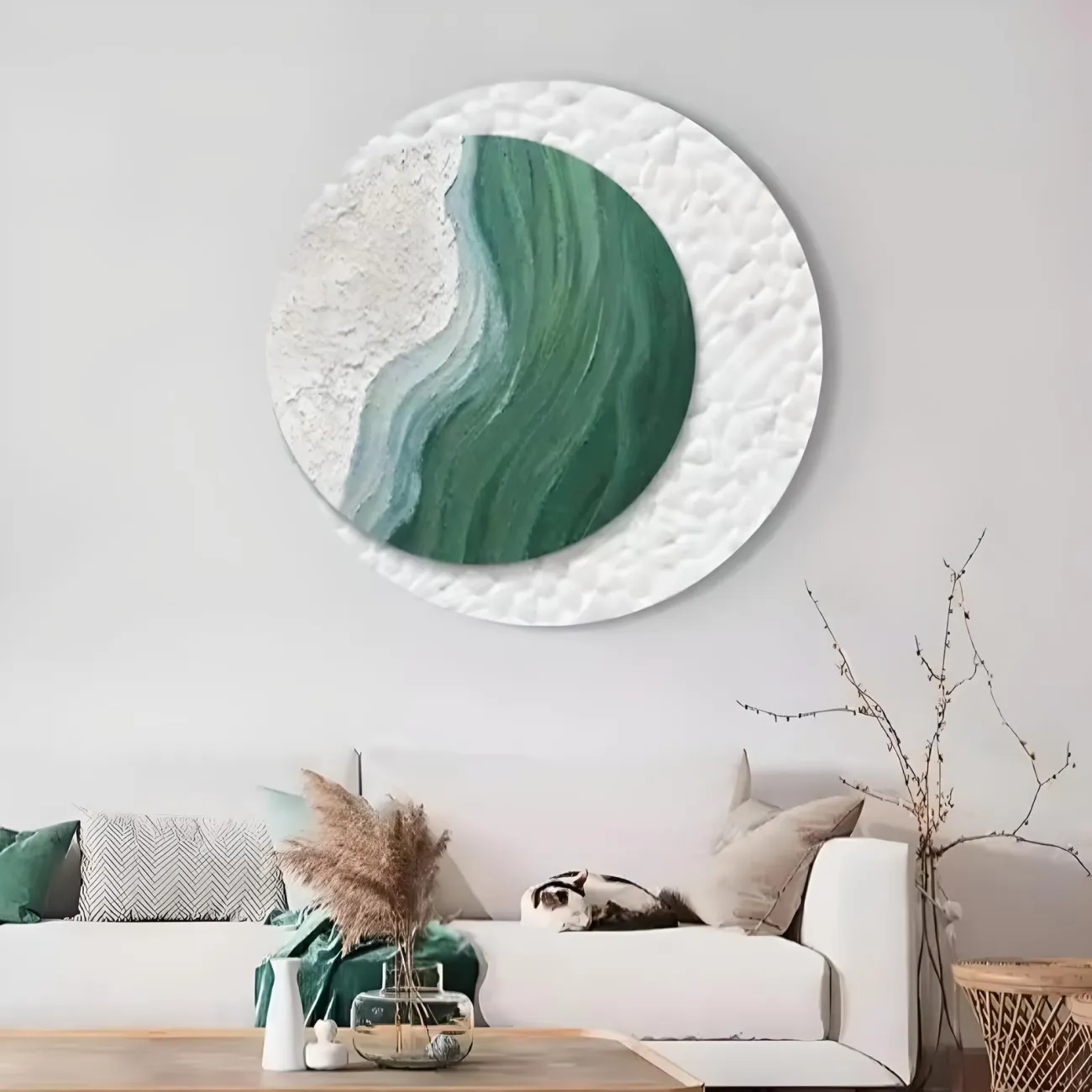 Круглая светящаяся декоративная картина "Пьяная красавица" 37795-30