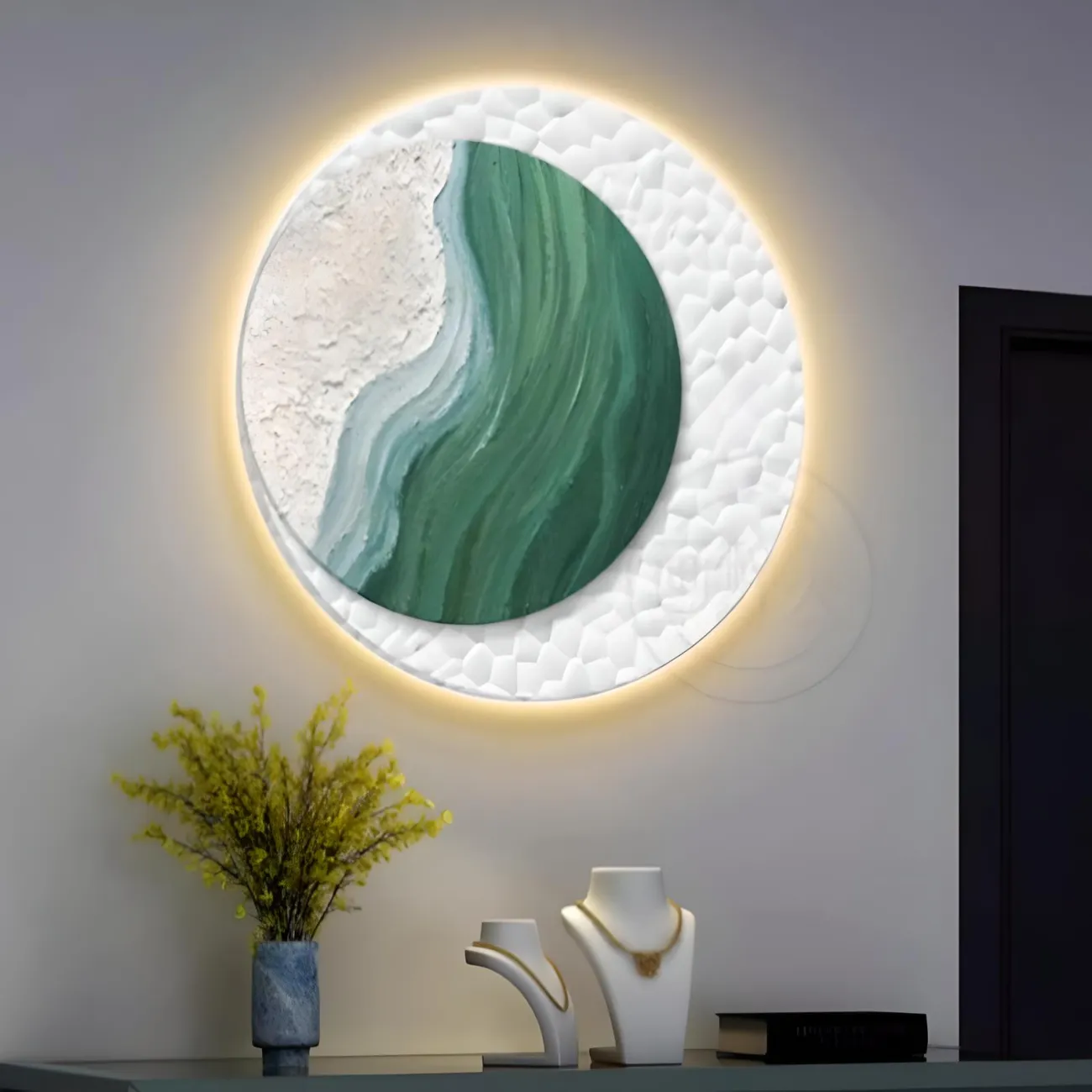 Круглая светящаяся декоративная картина "Пьяная красавица" 37795-30