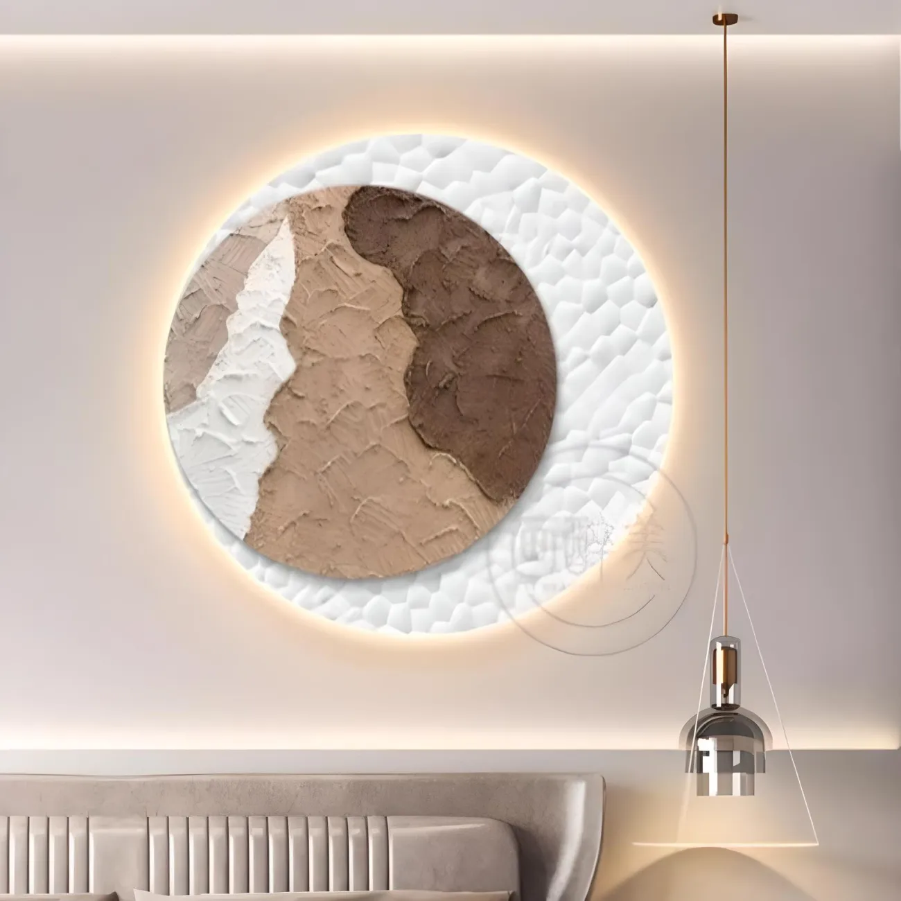 Круглая светящаяся декоративная картина "Пьяная красавица" 37795-30