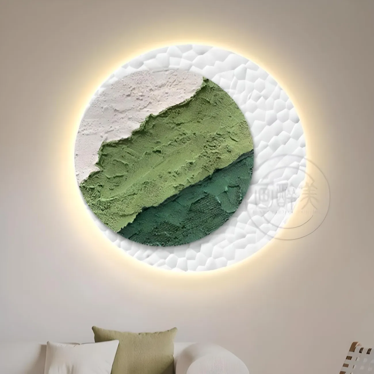 Круглая светящаяся декоративная картина "Пьяная красавица" 37795-30