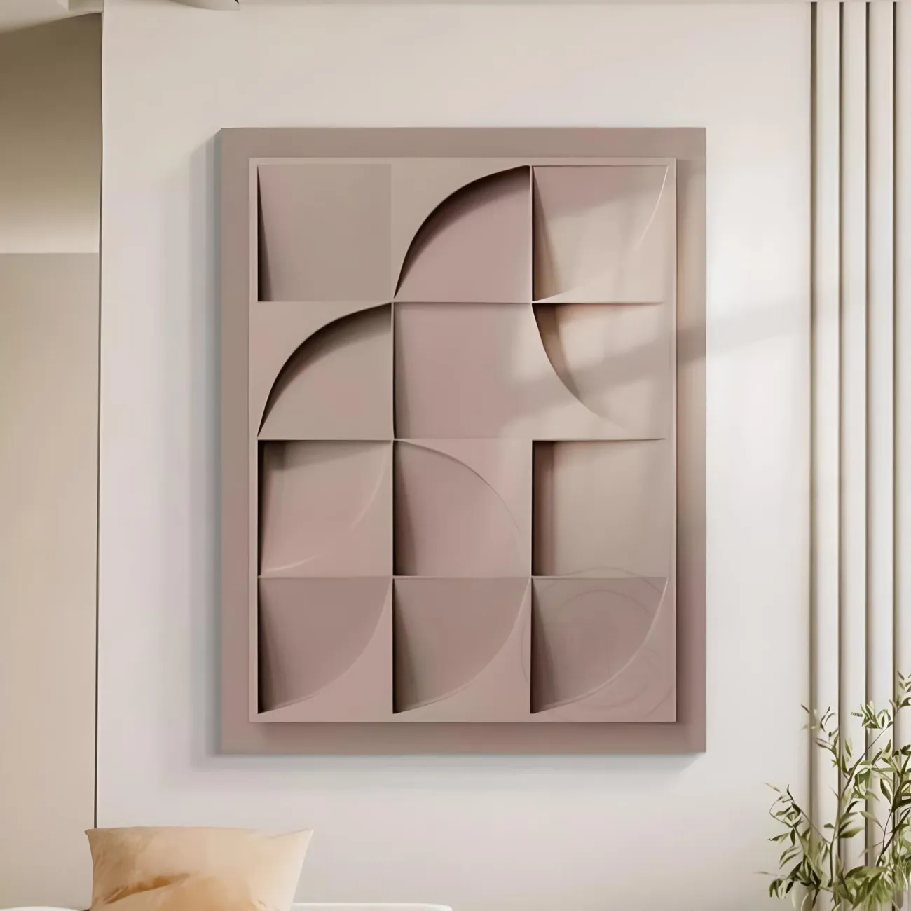 Абстрактная геометрическая трехмерная картина "Morandi" 37805-30