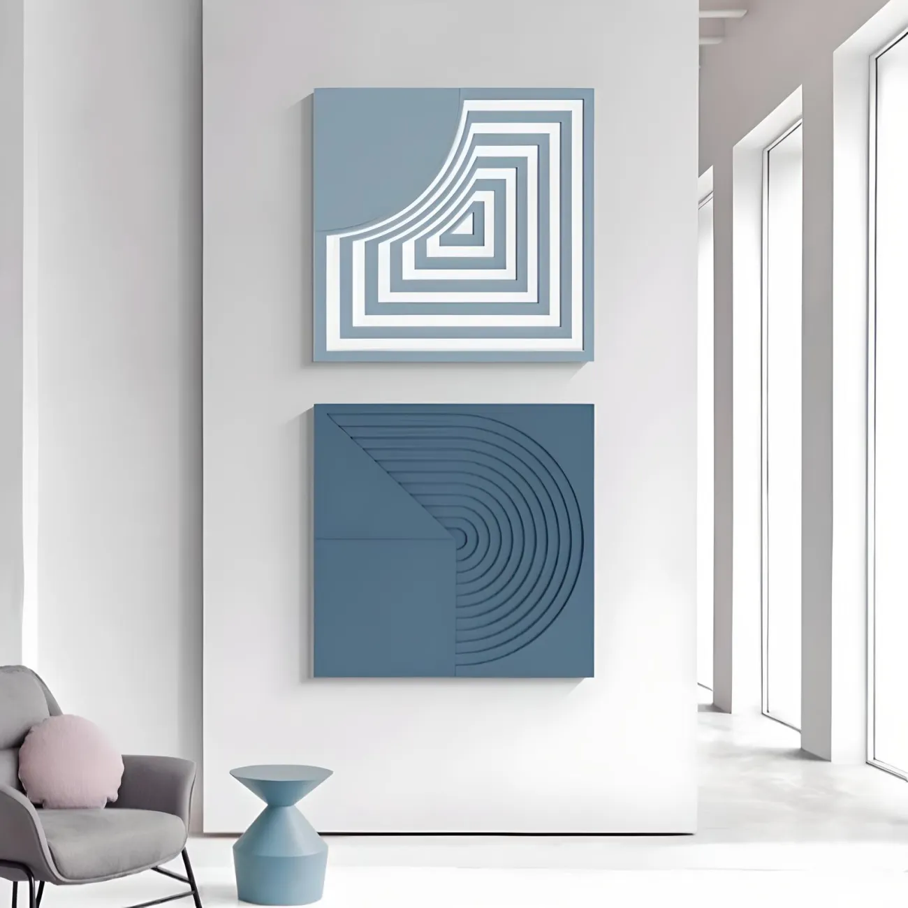 Геометрическая современная трехмерная картина "Пьяная красавица" 37811-30