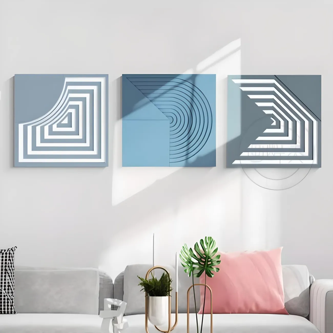 Геометрическая современная трехмерная картина "Пьяная красавица" 37811-30