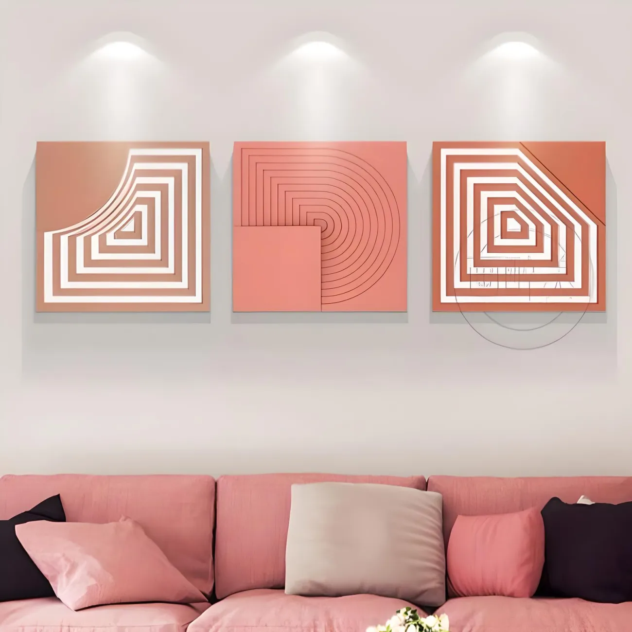 Геометрическая современная трехмерная картина "Пьяная красавица" 37811-30