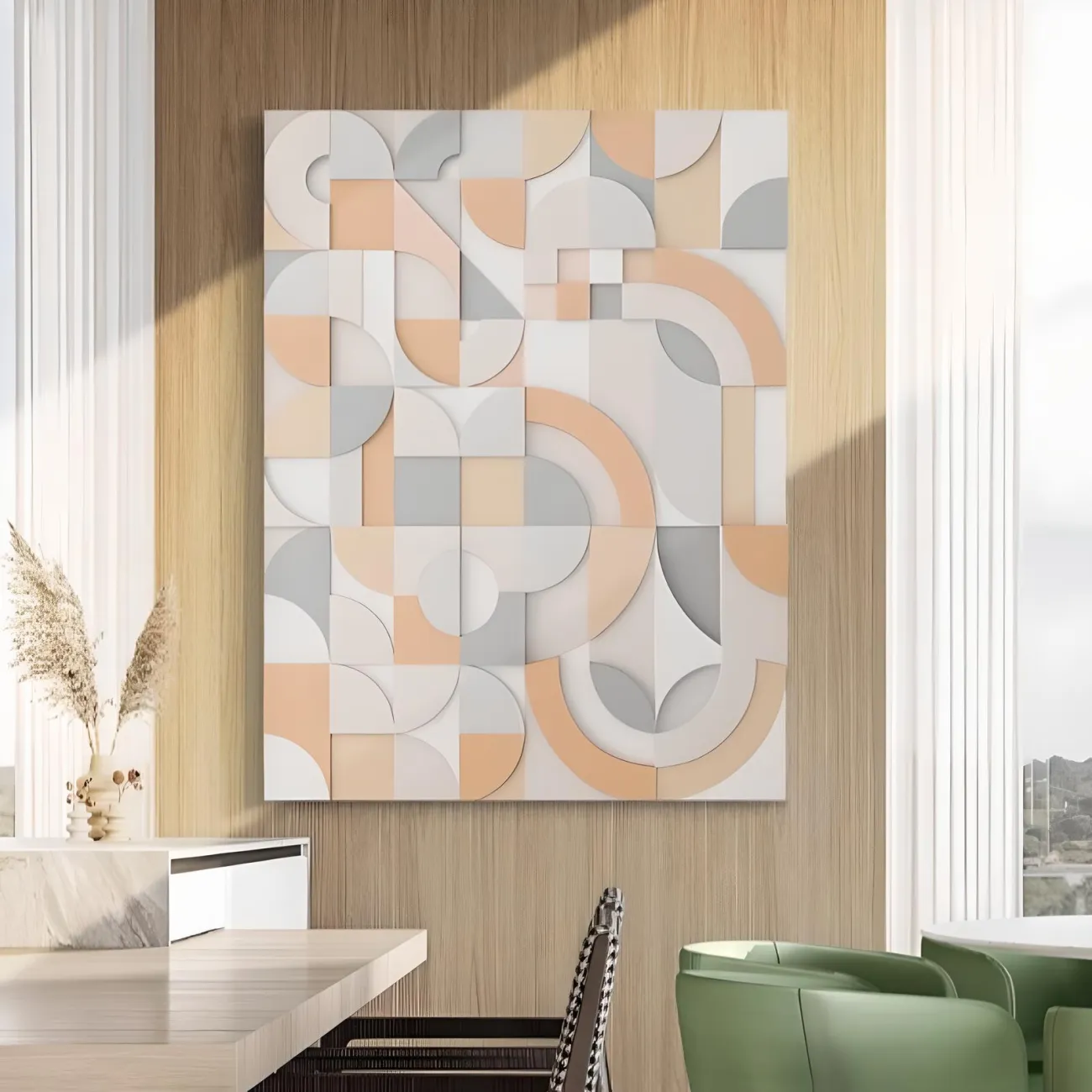 Геометрическая контрастная трехмерная картина "Пьяная красавица" 37814-30