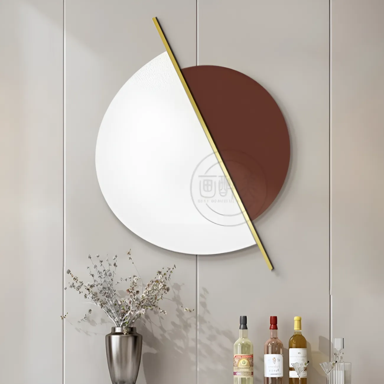 Геометрическая настенная декоративная картина "Пьяная красавица" 37827-30