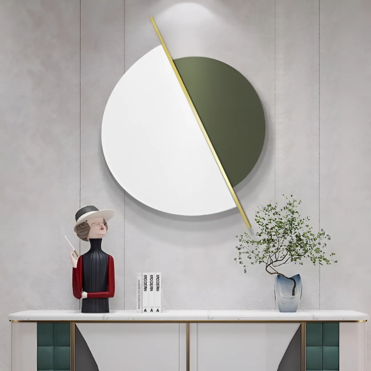 Геометрическая настенная декоративная картина "Пьяная красавица" 37827-30