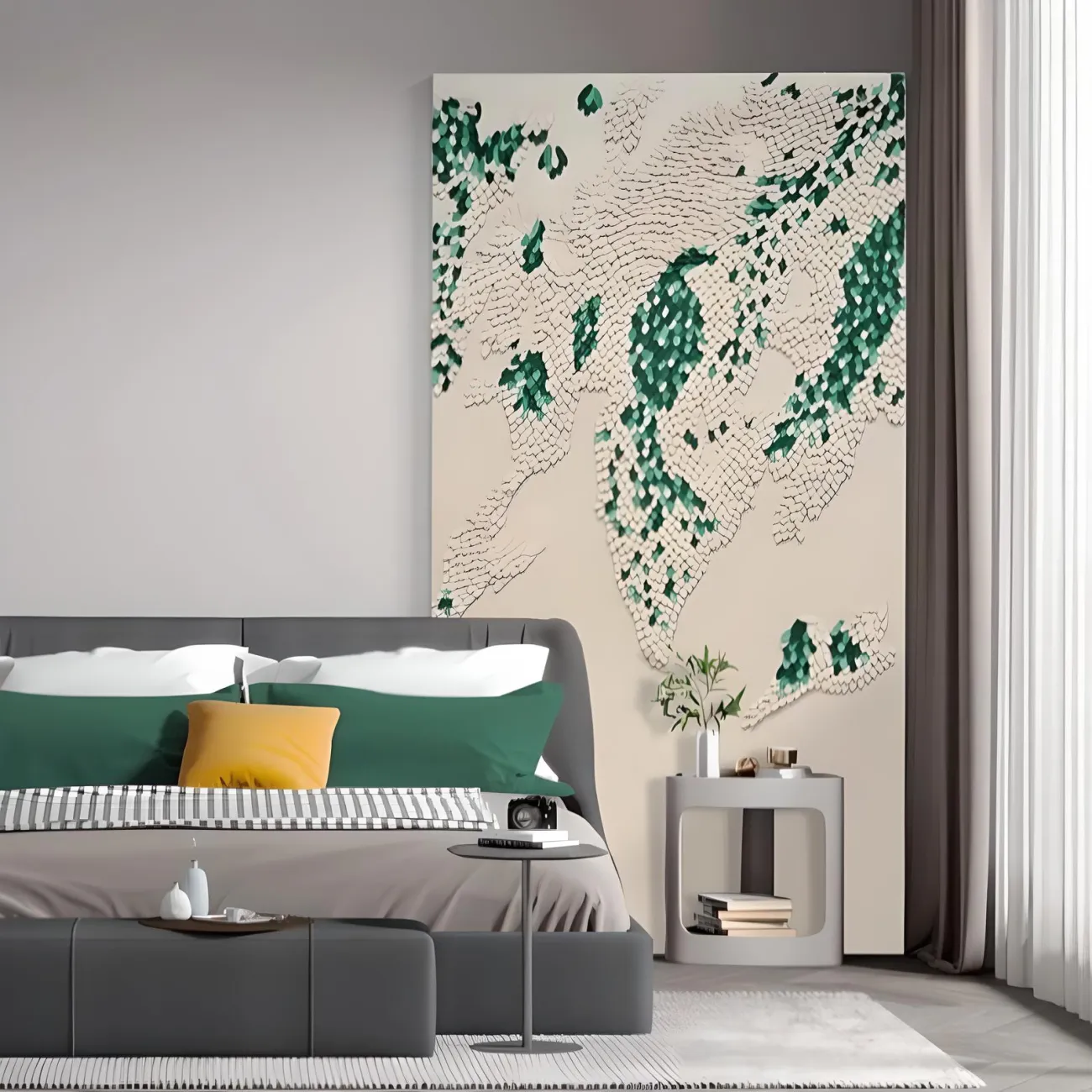 Высококлассная кожаная трехмерная картина "Пьяная красавица" 37839-30