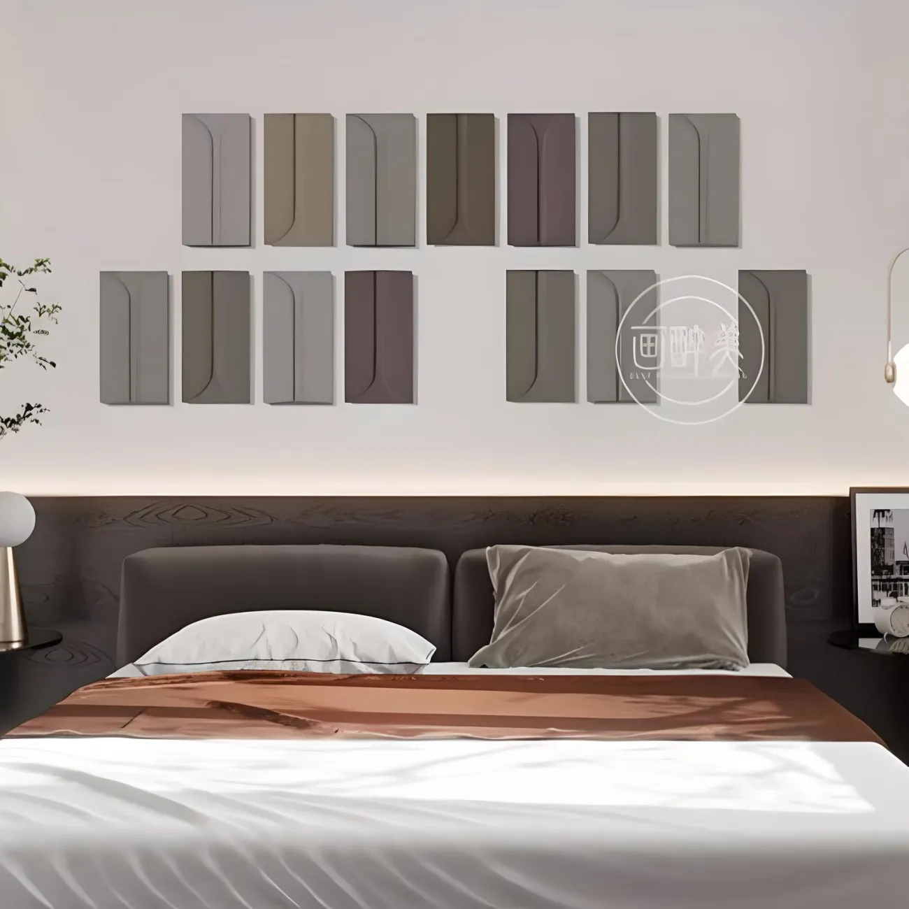 Декоративная современная геометрическая картина "Пьяная красавица" 37857-30