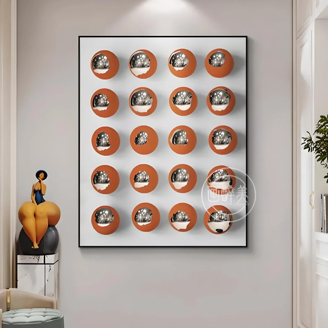 Трехмерная современная геометрическая картина "Пьяная красавица" 37859-30