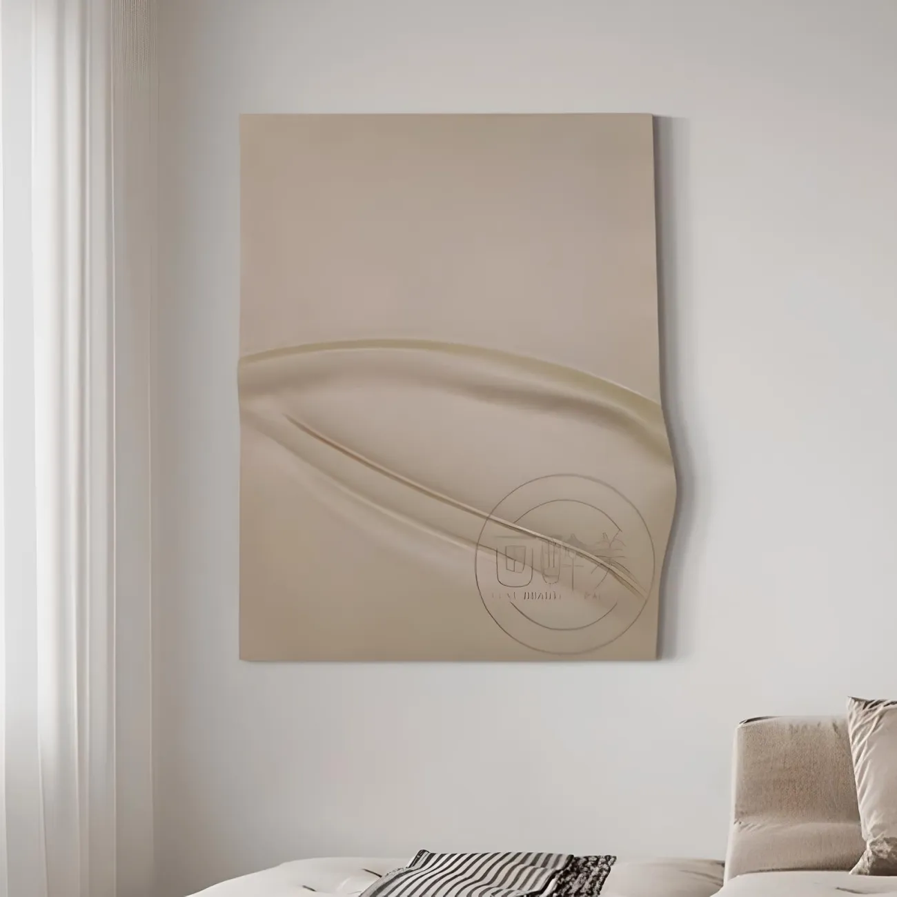 Однотонная минималистичная рельефная картина "Пьяная красавица" 37862-30