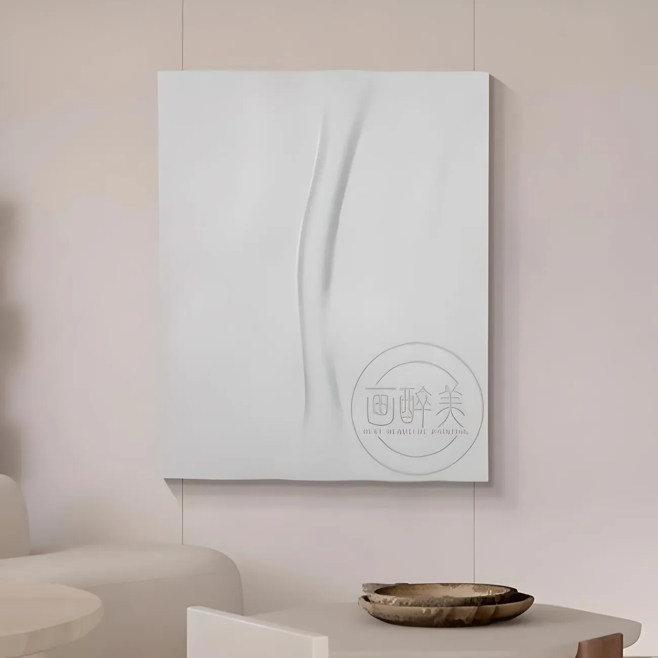 Однотонная минималистичная рельефная картина "Пьяная красавица" 37862-30