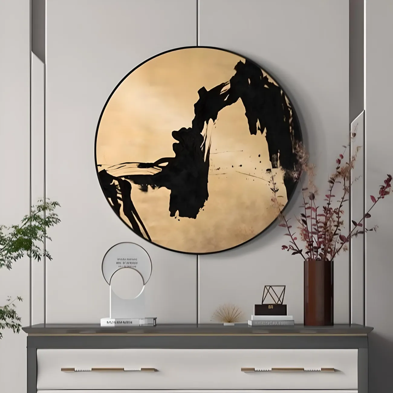 Металлическая декоративная гравюра "Пьяная красавица" 37875-30