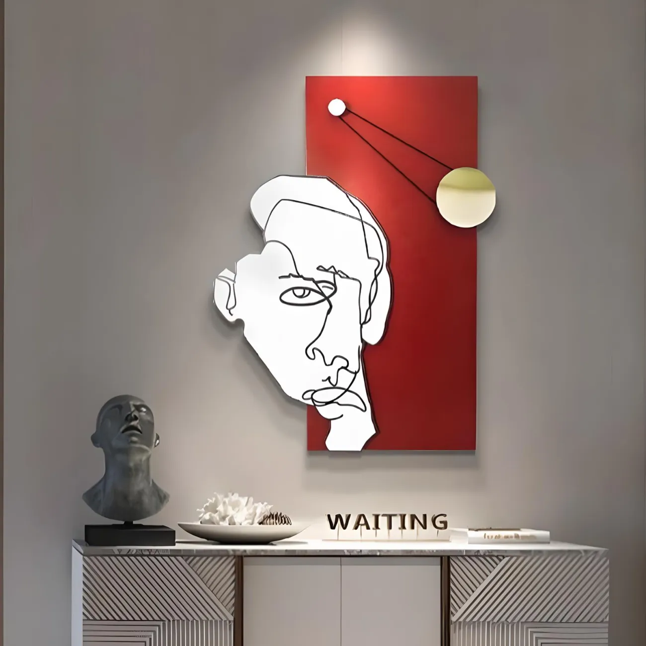 Креативная подвесная абстрактная картина "Klein Blue Face" 37886-30 Креативная подвесная абстрактная картина "Klein Blue Face" 37886-30