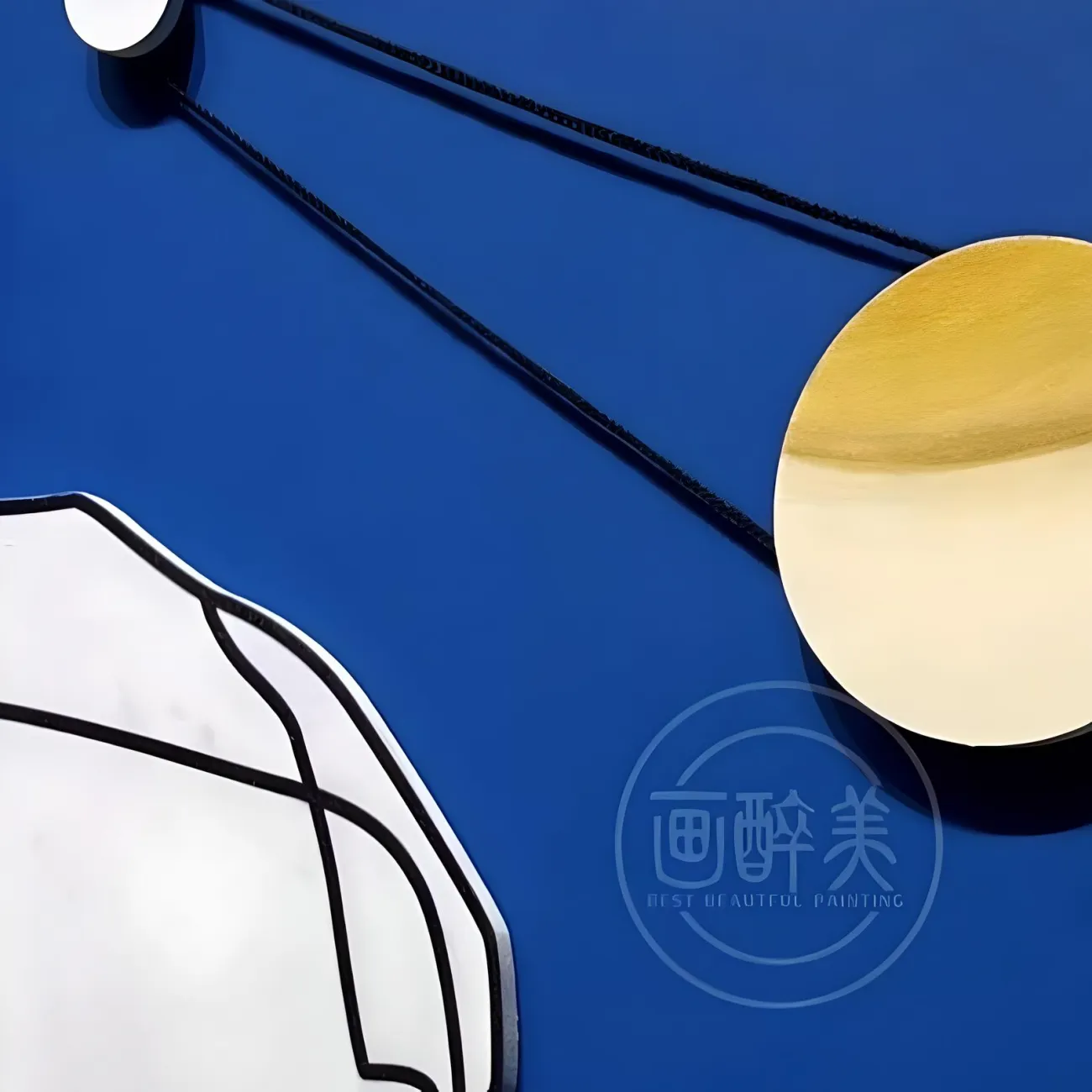 Креативная подвесная абстрактная картина "Klein Blue Face" 37886-30