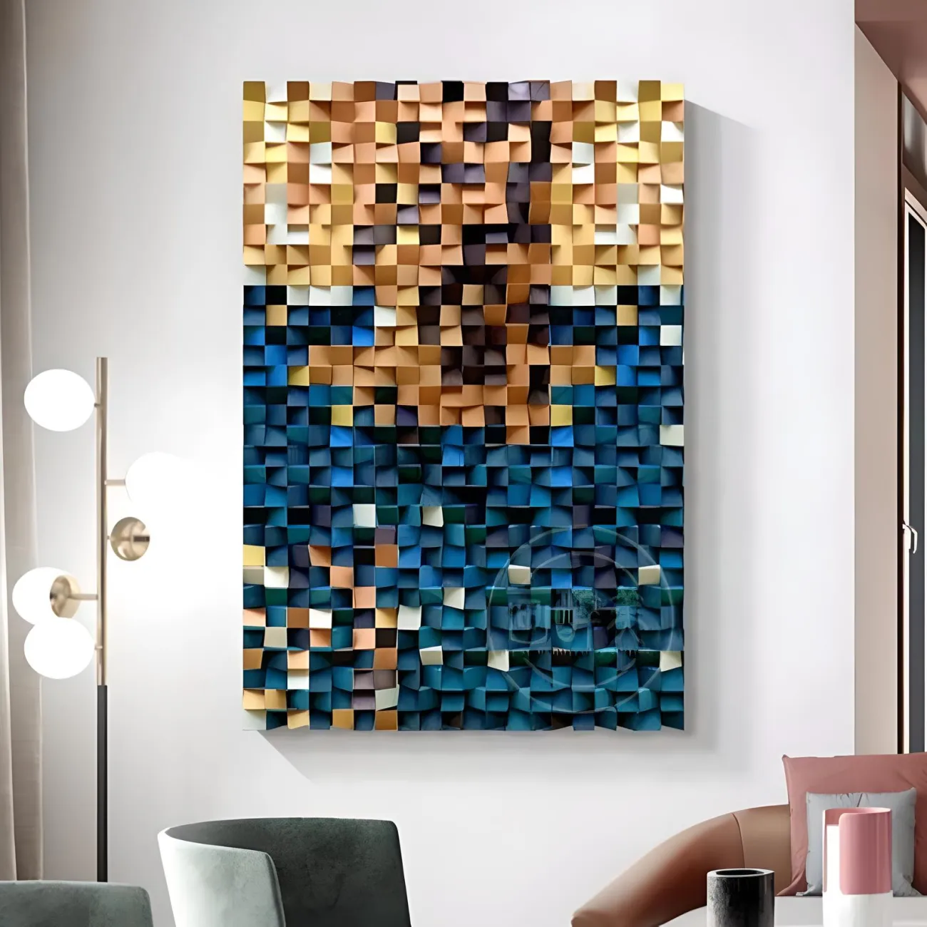 Декоративная градиентная трехмерная картина "Пьяная красавица" 37901-30