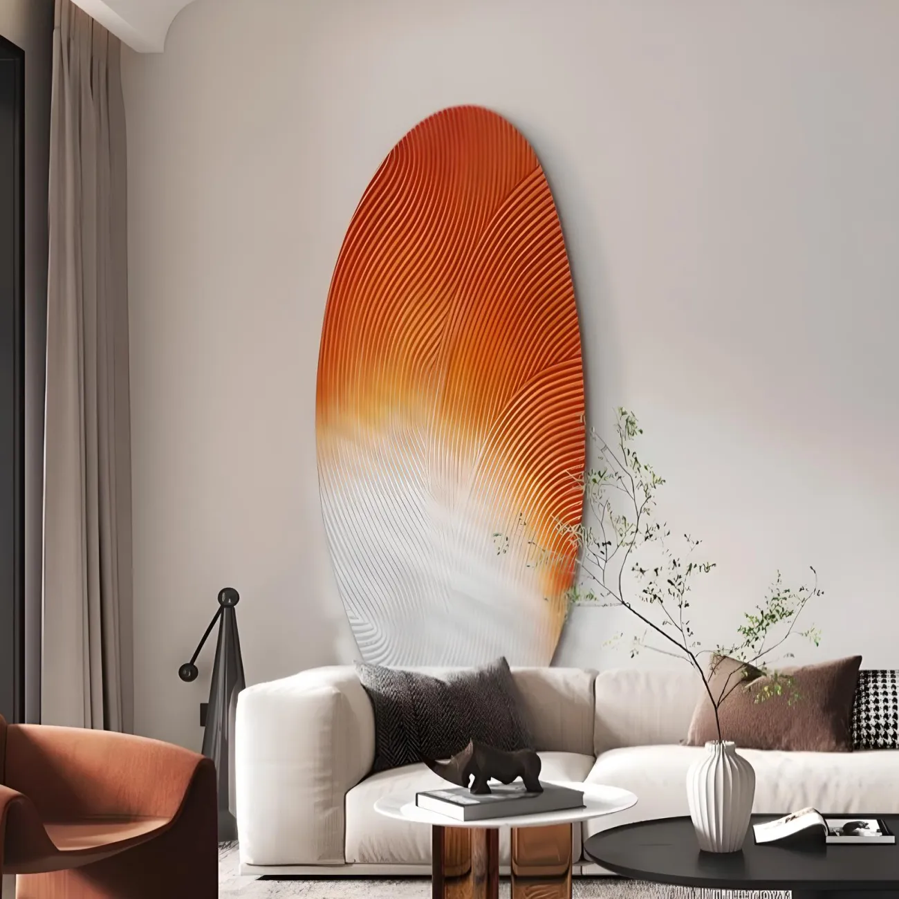 Скандинавская минималистическая трехмерная картина "Пьяная красавица" 37931-30