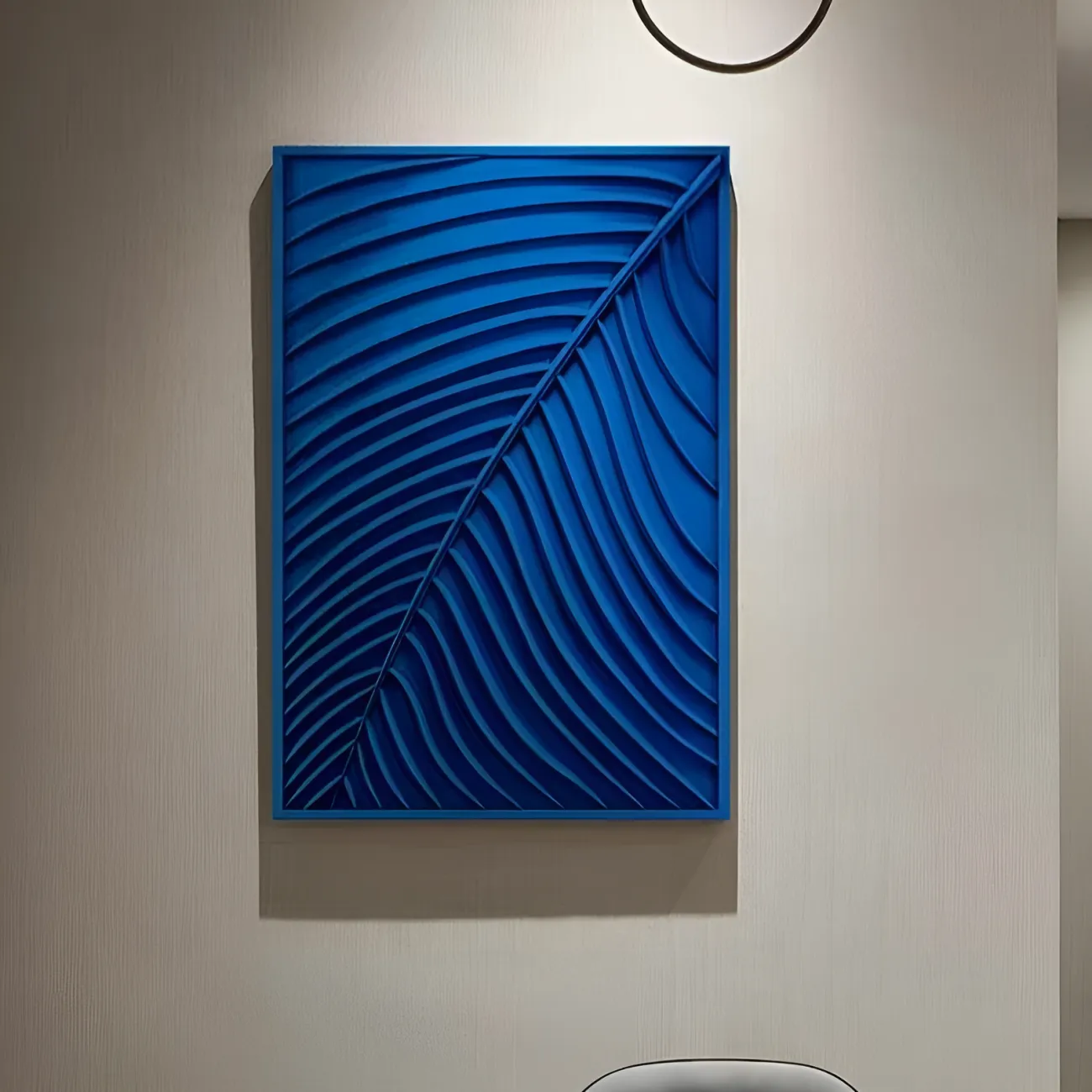 Минималистская дизайнерская трехмерная картина "Klein Blue" 37937-30