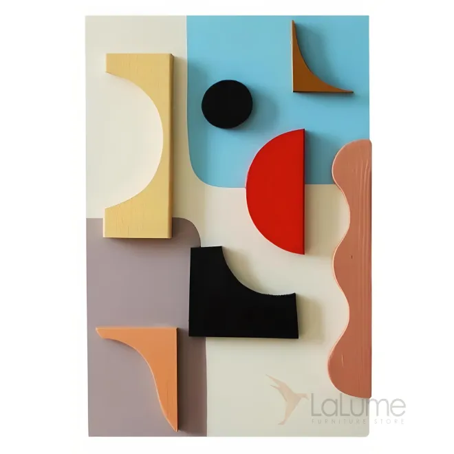 Скандинавская геометрическая декоративная картина "Пьяная красавица" 37940-30