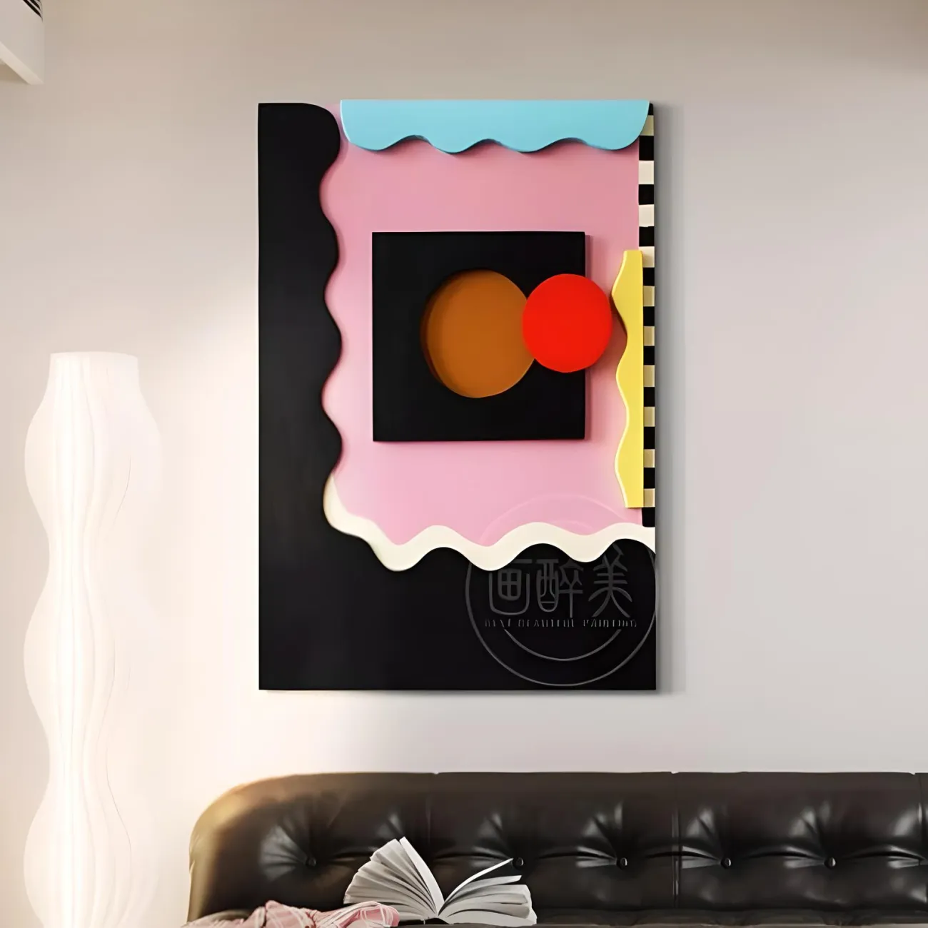 Скандинавская геометрическая декоративная картина "Пьяная красавица" 37940-30