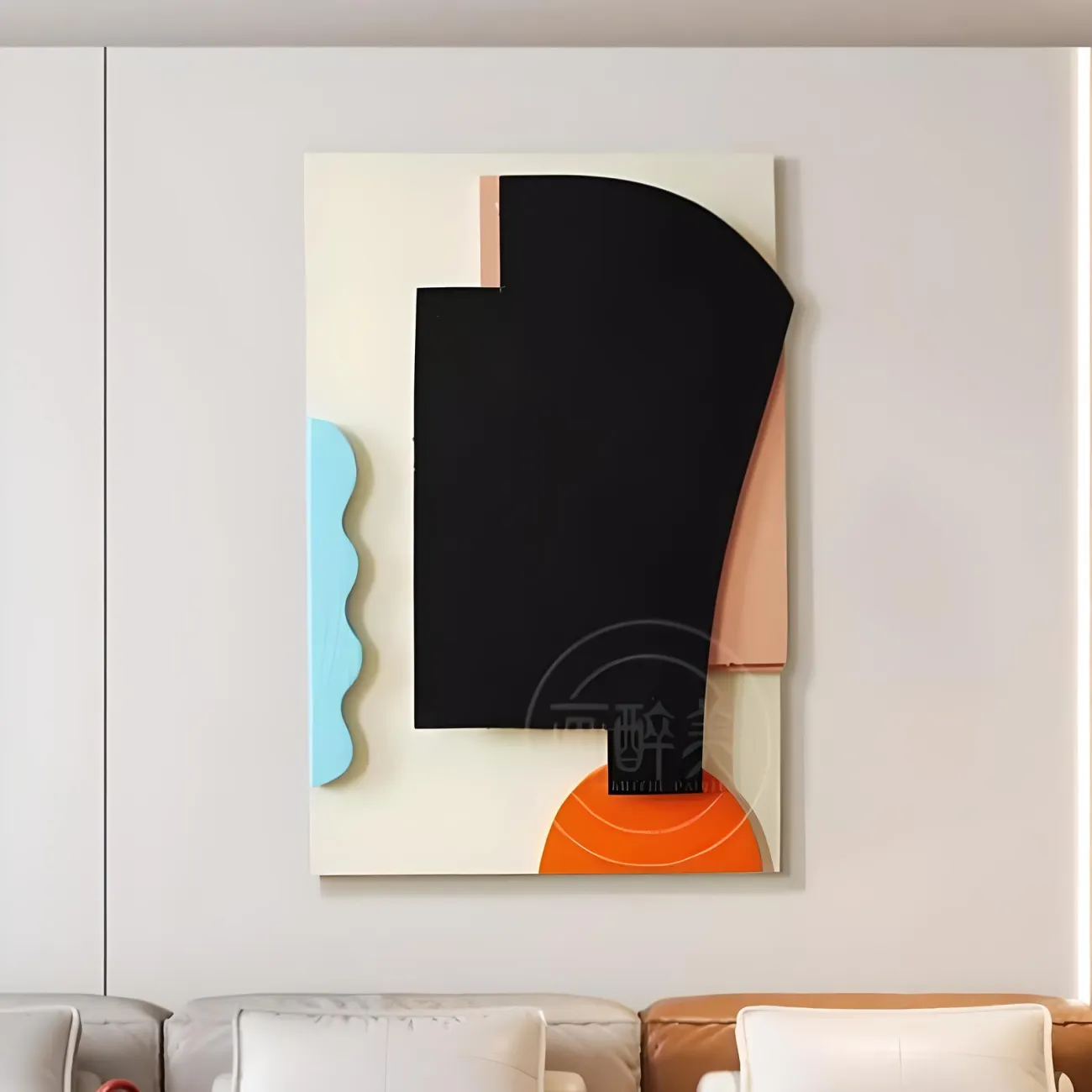 Скандинавская геометрическая декоративная картина "Пьяная красавица" 37940-30