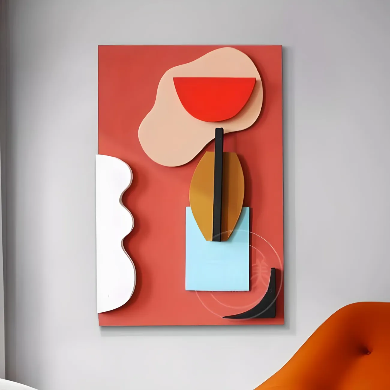 Скандинавская геометрическая декоративная картина "Пьяная красавица" 37940-30