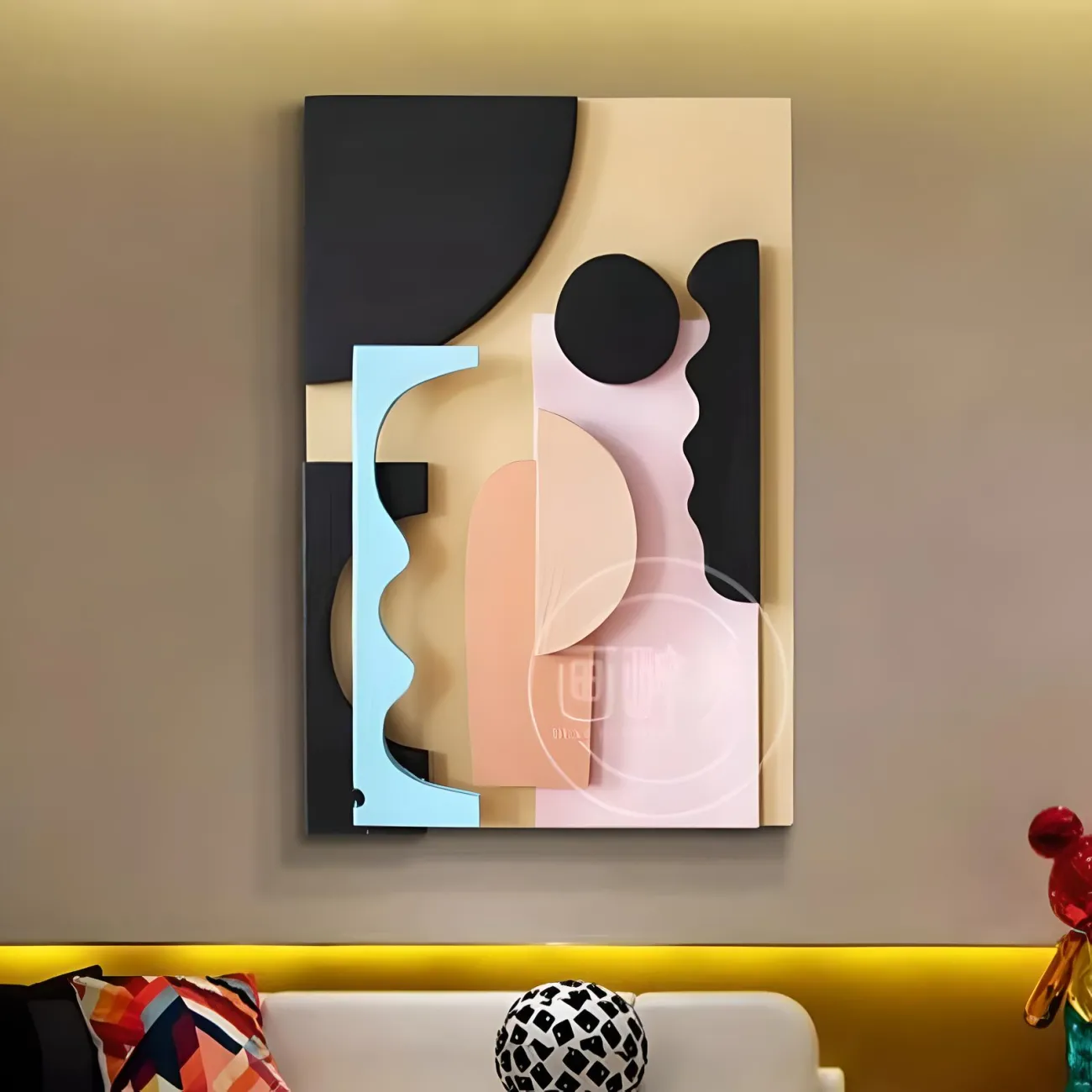 Скандинавская геометрическая декоративная картина "Пьяная красавица" 37940-30