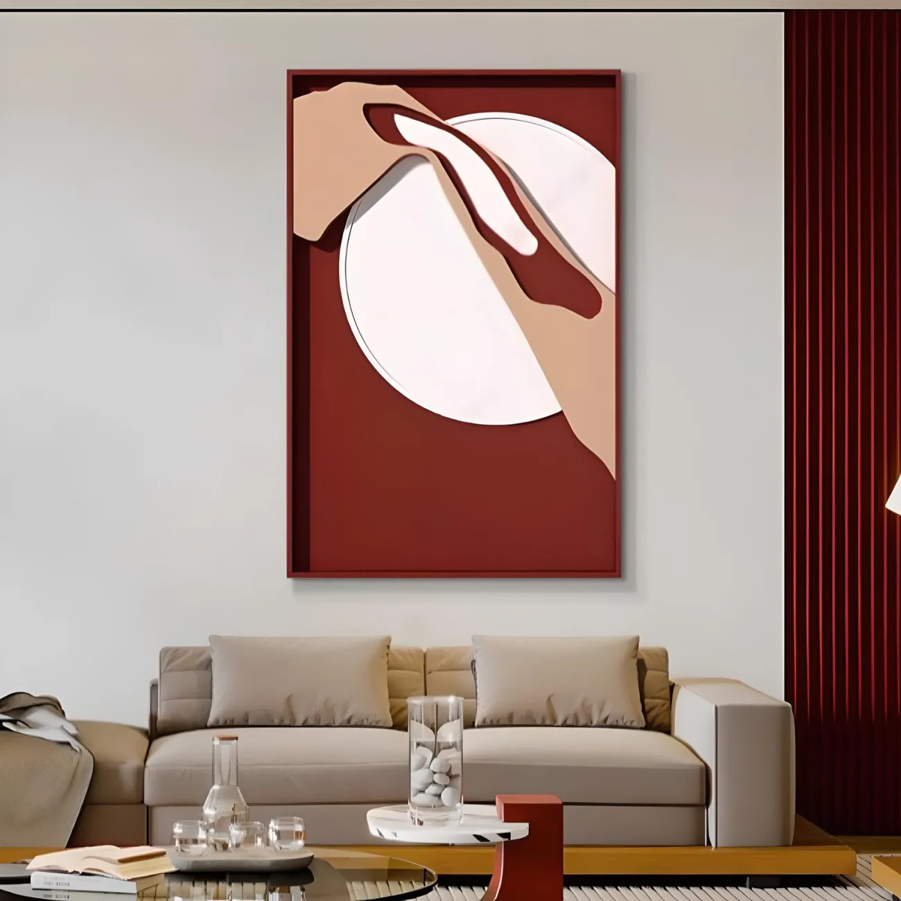 Геометрическая минималистичная трехмерная картина "Пьяная красавица" 37944-30