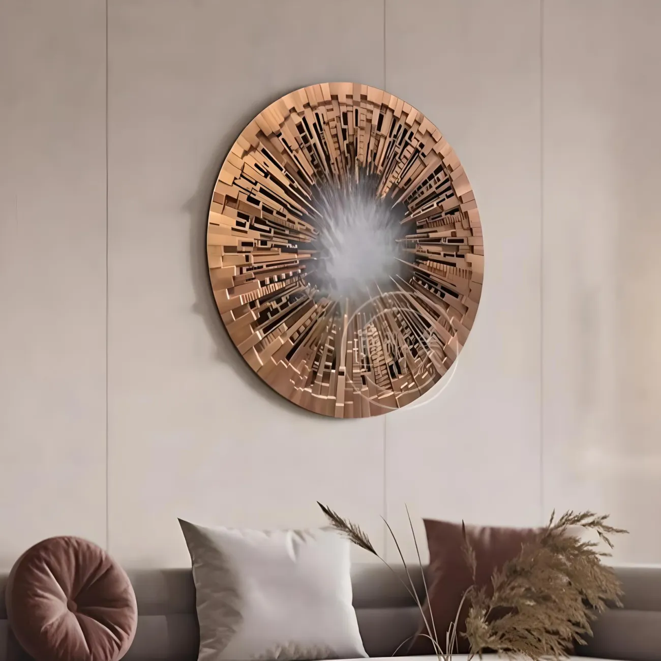 Архитектурная трехмерная картина "Пьяная красавица" 37956-30 в бревенчатом стиле 