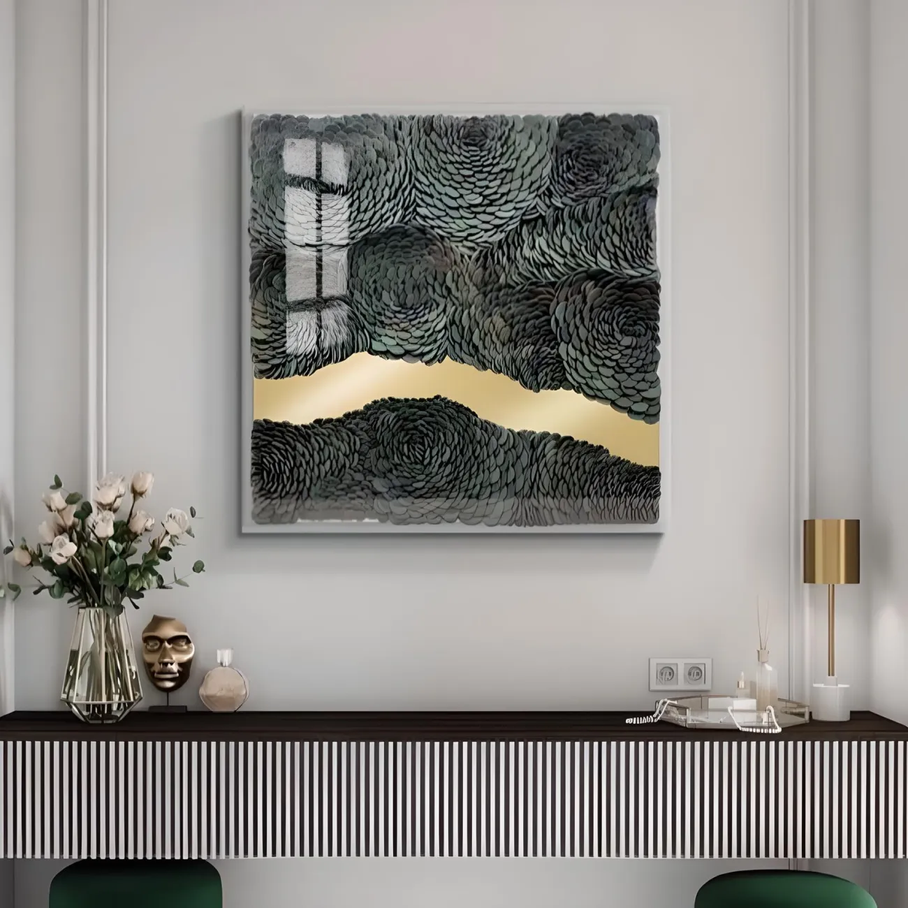 Акриловая кожаная трехмерная картина "Пьяная красавица" 37971-30