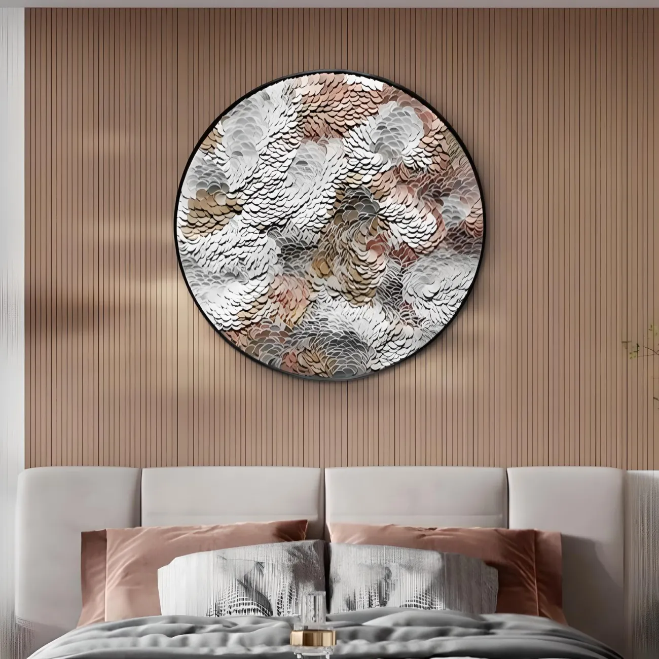 Абстрактная кожаная трехмерная картина "Пьяная красавица" 37975-30