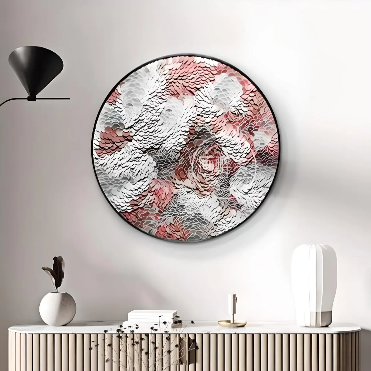 Абстрактная кожаная трехмерная картина "Пьяная красавица" 37975-30