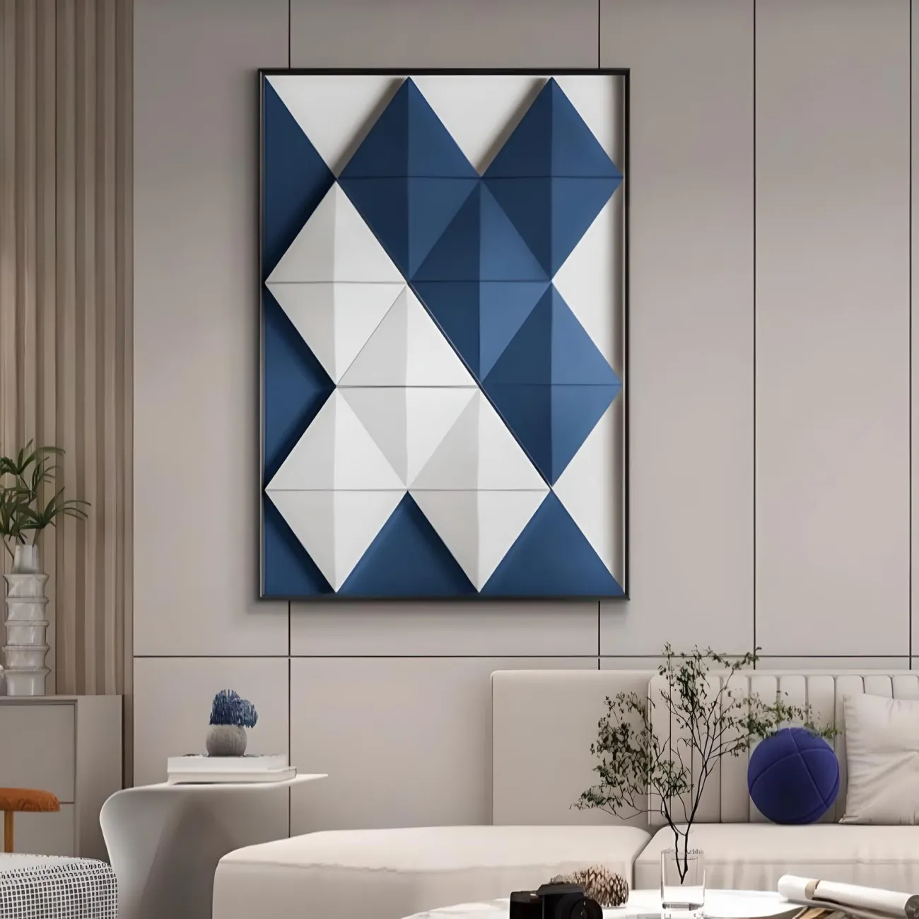 Геометрическая ромбовидная трехмерная картина "Пьяная красавица" 37978-30