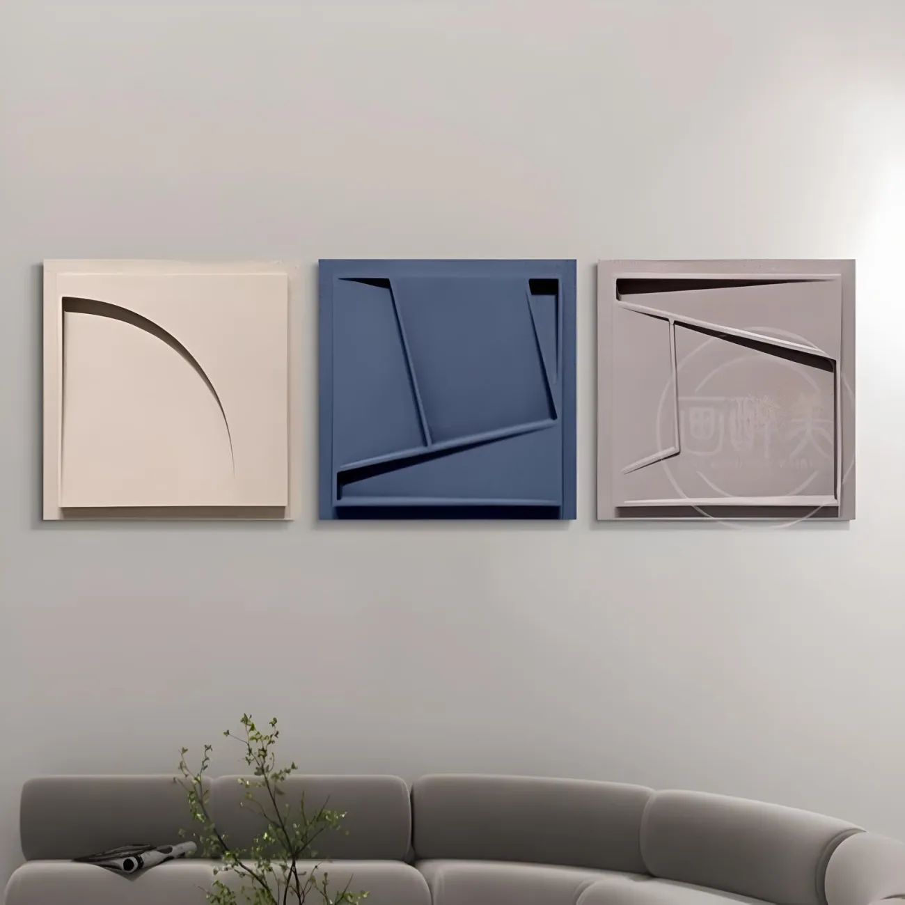 Минималистичная рельефная декоративная фреска "Morandi" 37987-30