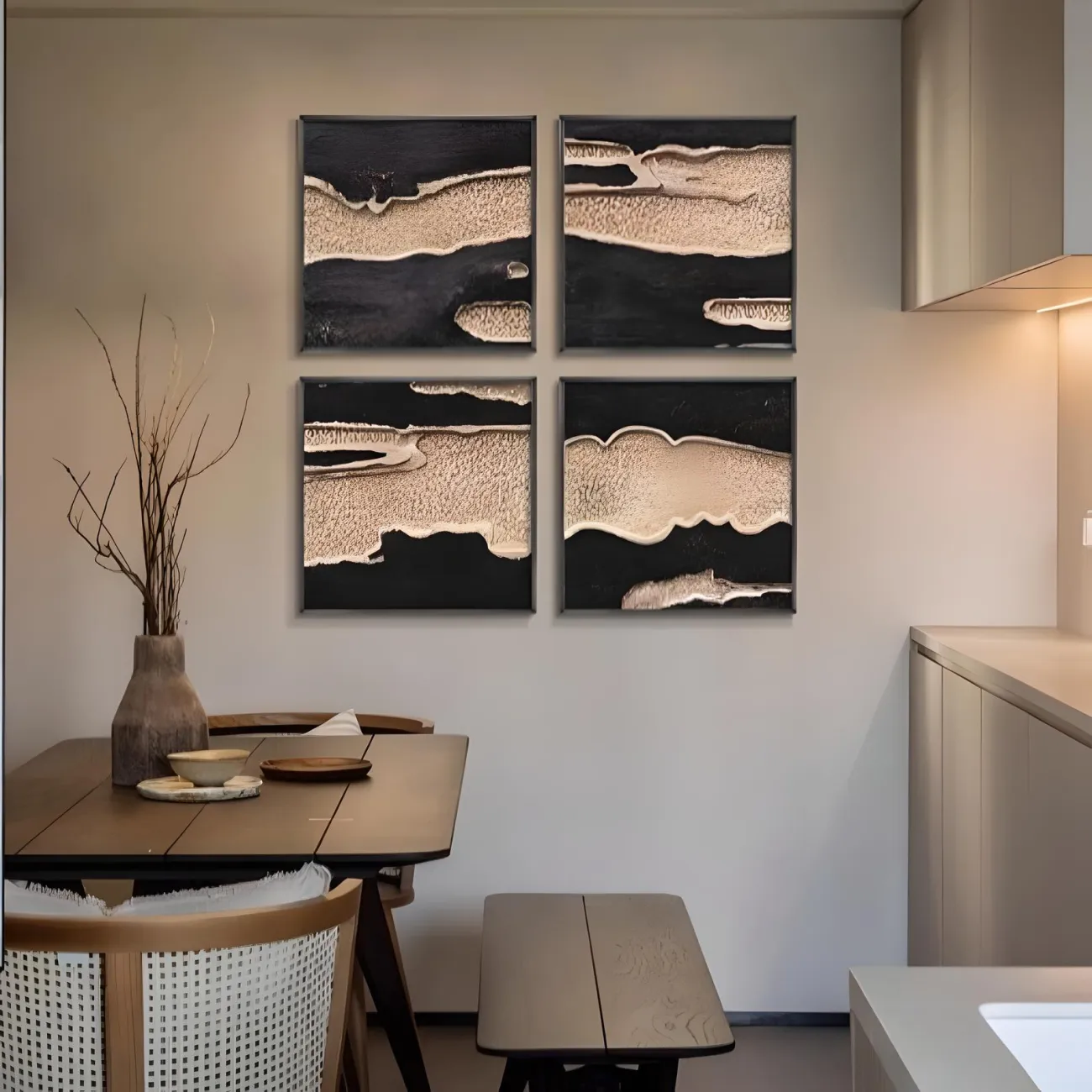 Абстрактная комбинированная рельефная картина "Пьяная красавица" 37988-30 Абстрактная комбинированная рельефная картина "Пьяная красавица" 37988-30